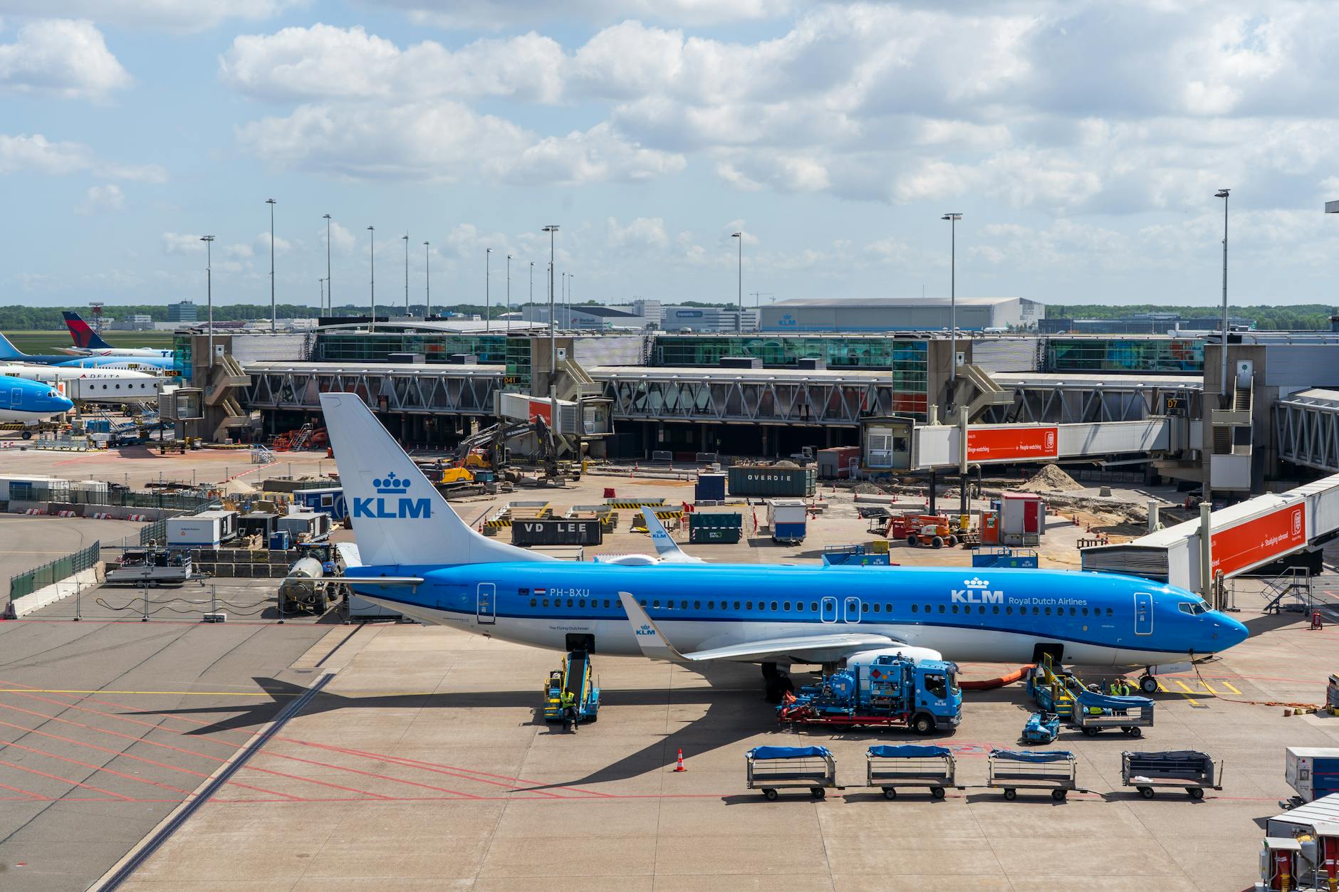 Train platform at Amsterdam Schiphol Airport