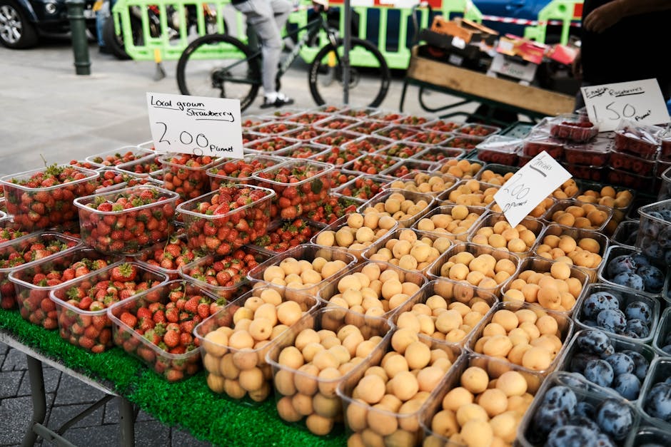 Fresh fruit vegetable stall Amsterdam market