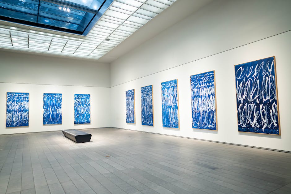 A contemporary art installation in a gallery space