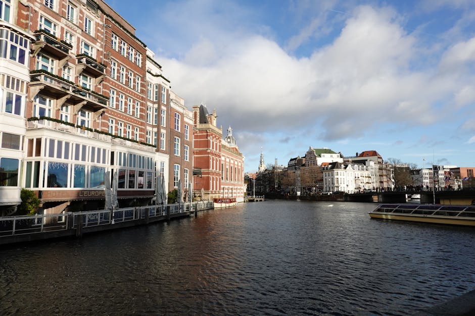 Amsterdam canal hotel exterior facade
