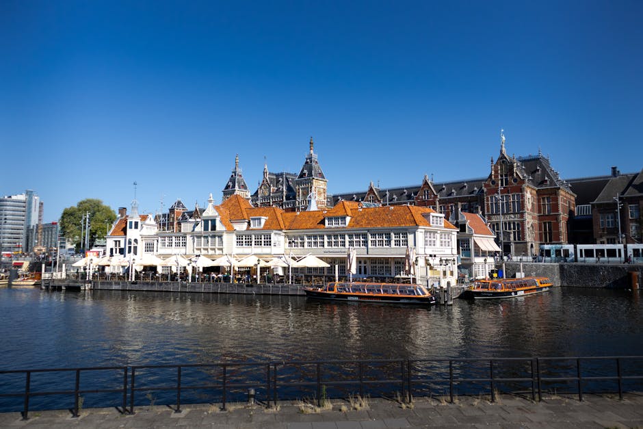 Amsterdam canal restaurant terrace dining
