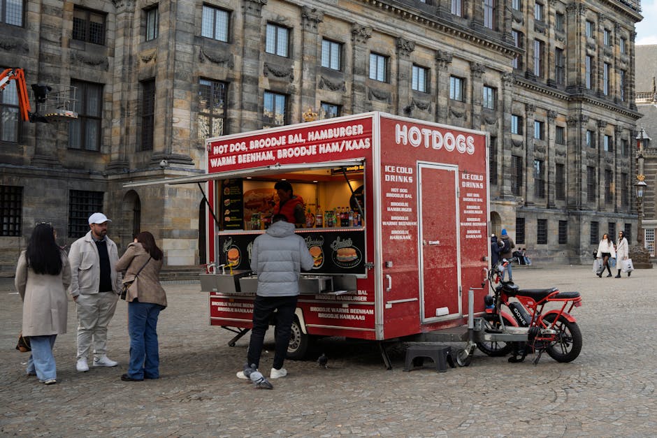 Amsterdam herring fish snack street vendor