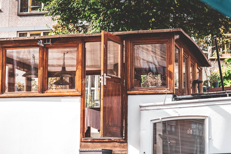 Amsterdam houseboat kitchen canal view