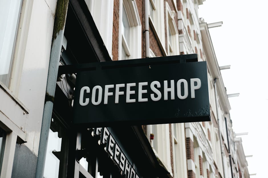 Amsterdam coffeeshop sign cannabis legal