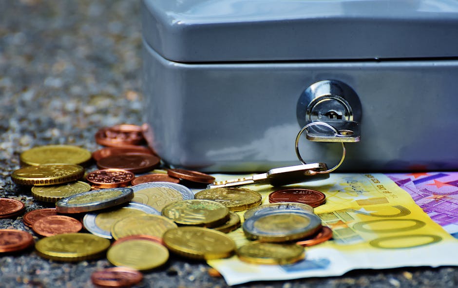 Wallet euros coins paying cafe