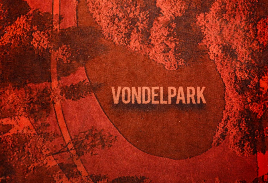 Amsterdam Vondelpark green trees sunny park
