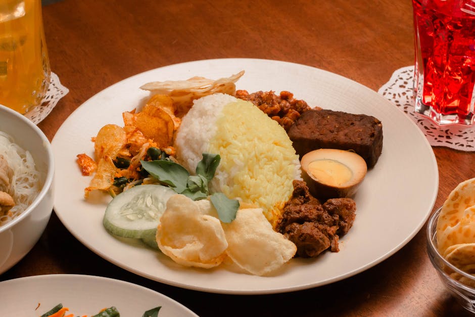 Indonesian rijsttafel rice dishes plates feast