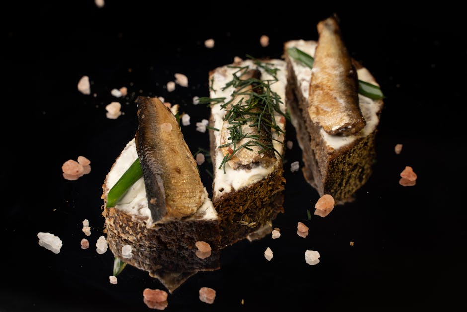 Herring sandwich onion pickle Dutch