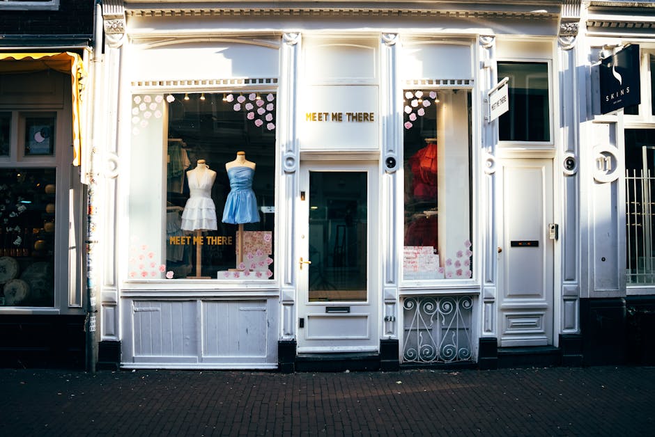 Amsterdam luxury boutique window shopping fashion