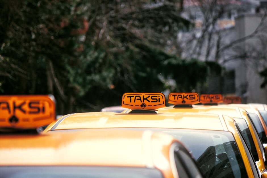Amsterdam taxi cab city street