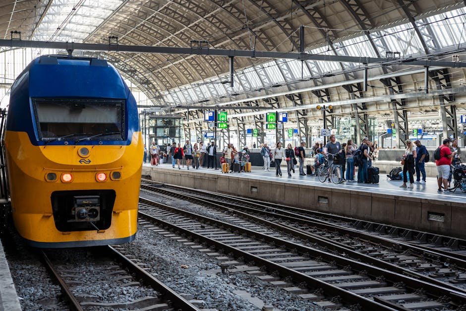 Amsterdam train station departures Belgium