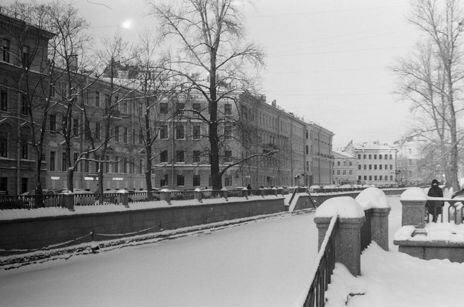 Amsterdam winter snow canal frozen quiet