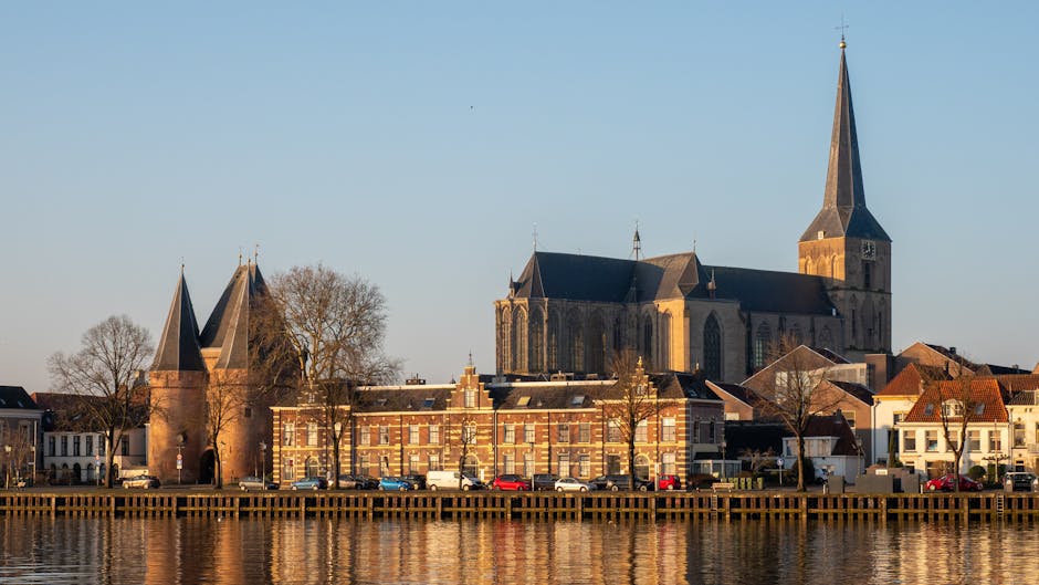 Delft old church historic stone tall tower