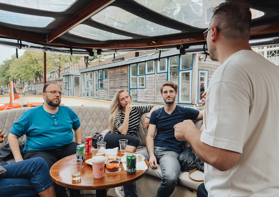Dutch people Amsterdam friends conversation cafe