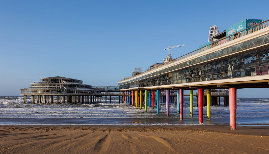 Scheveningen beach pier sand North Sea